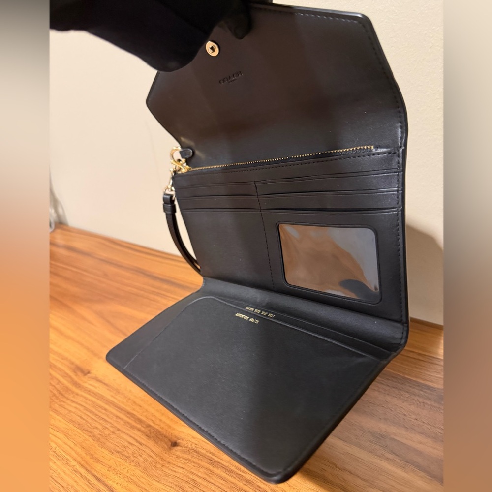 Coach Dark Brown Travel Envelope Wallet - Picture 5 of 13